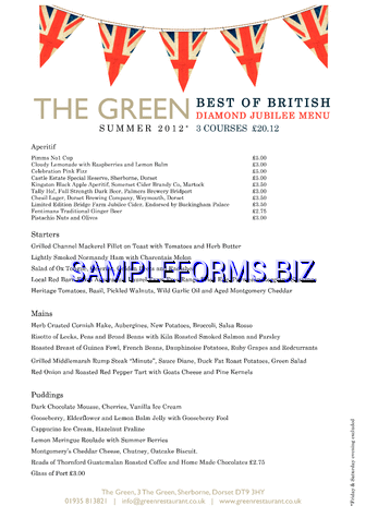 Restaurant Menu Template 3 pdf free